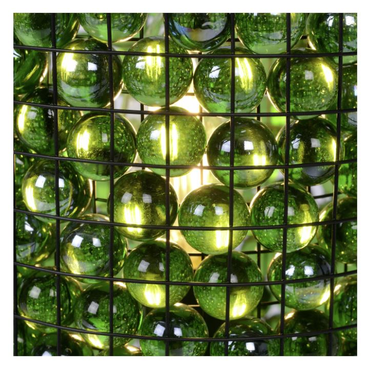 61723_2 Tischleuchte EXTRAVAGANZA MARBELOUS Metall Murmeln Grün Blau E14 15x15x21cm