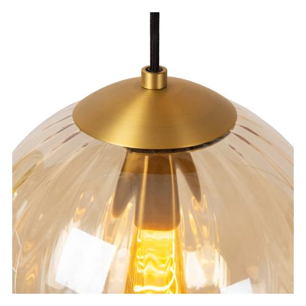 Pendelleuchte MONSARAZ Glas Amber E27 dimmbar 25x25x161cm Pendelleuchte MONSARAZ Glas Amber E27 dimmbar 25x25x161cm