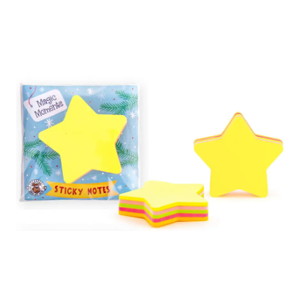  MAGIC MOMENTS Weihnachten Sticky Notes Mini Blöckchen 100 Blatt Stern 5,7x0,7x5,7cm