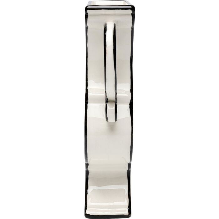72kycidg3oZNzP Vase Favola Schwarz Weiß handgefertigt 23,5x23x5,2cm