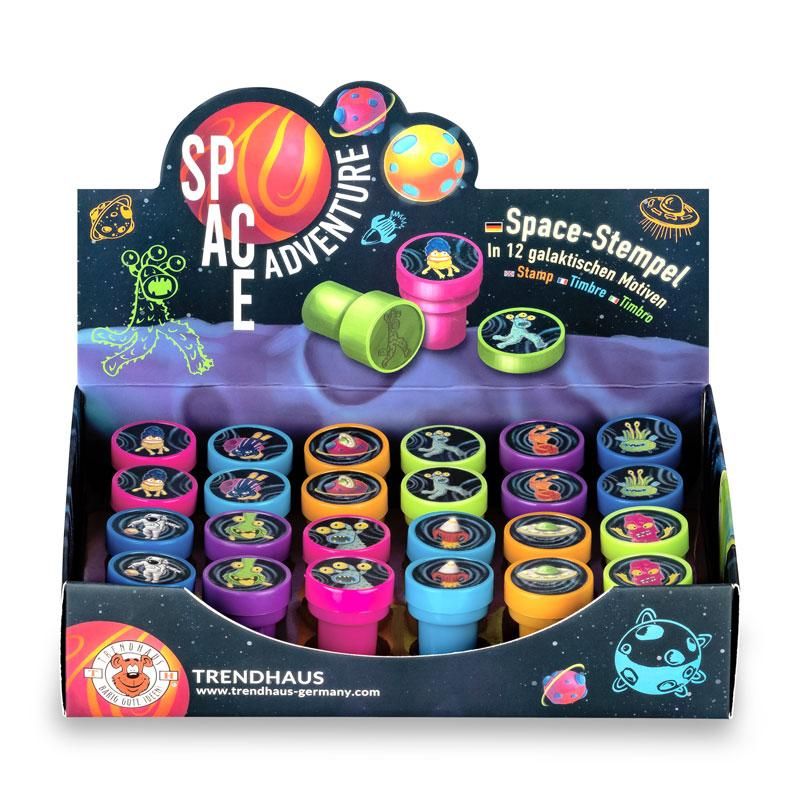 959034_c SPACE ADVENTURE Stempel selbstfärbendes Stempelkissen 2,5x2,5x3,5cm Grün
