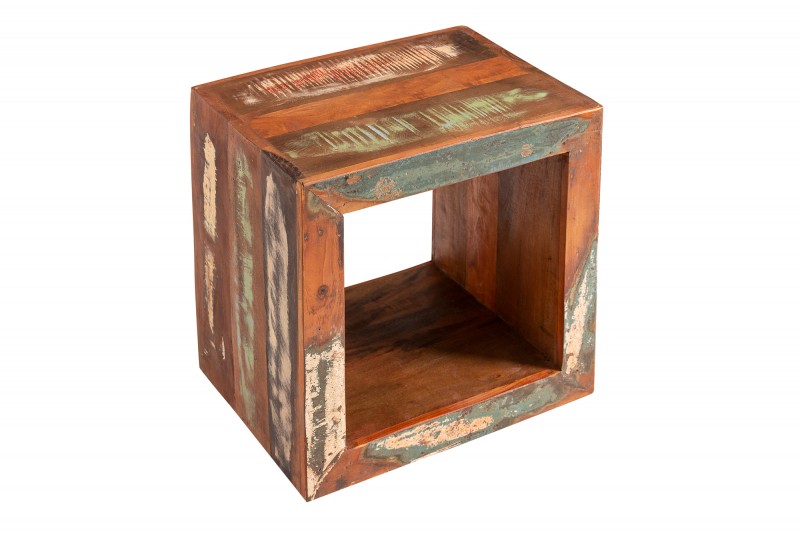 1Og1p7TgSkMYp5 Beistelltisch Regal JAKARTA Recyclingholz Unikat 45x45x35cm