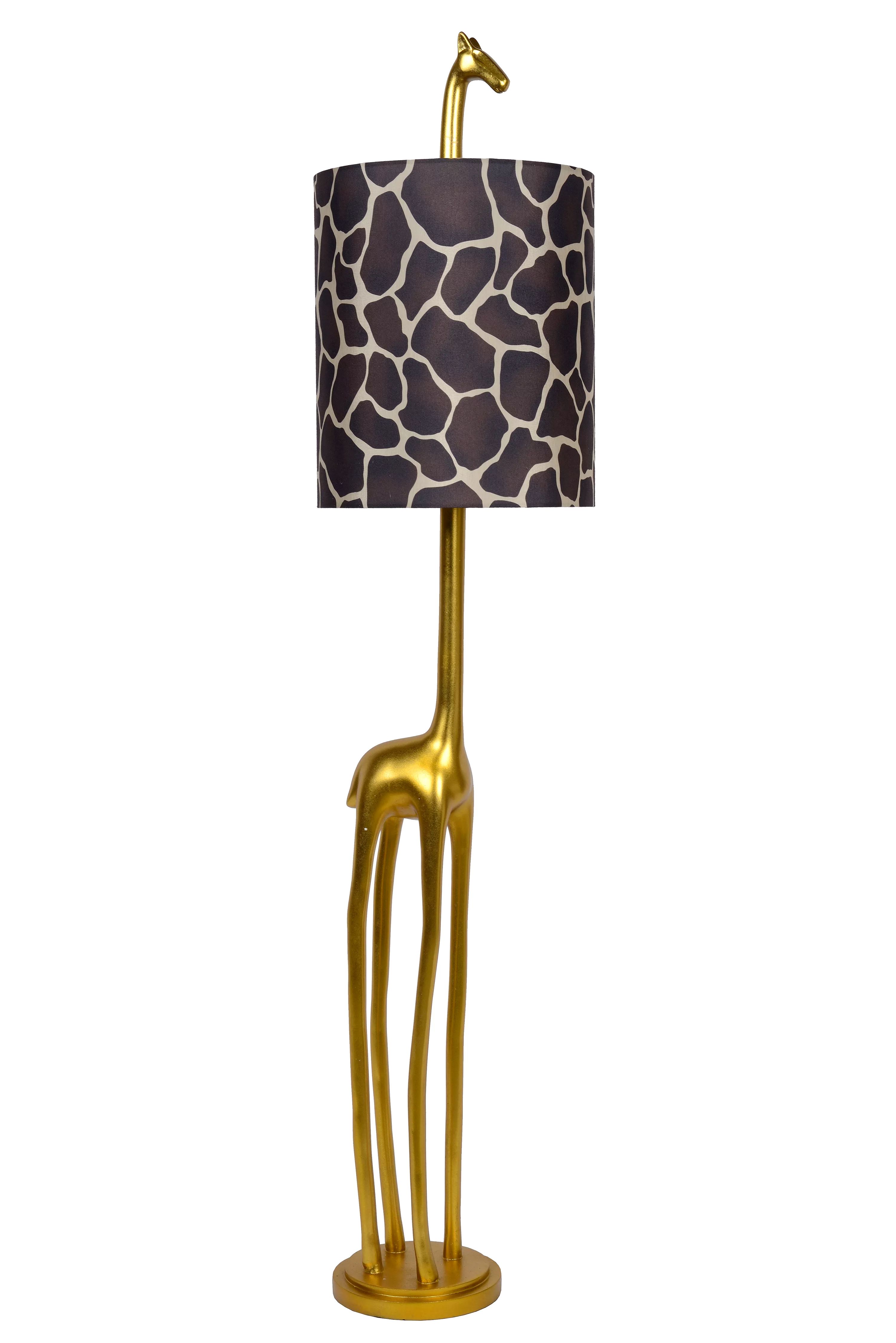 10706-81-02-off Stehleuchte EXTRAVAGANZA MISS TALL Kunststoff Textil Gold Braun 31,5x31,5x160cm
