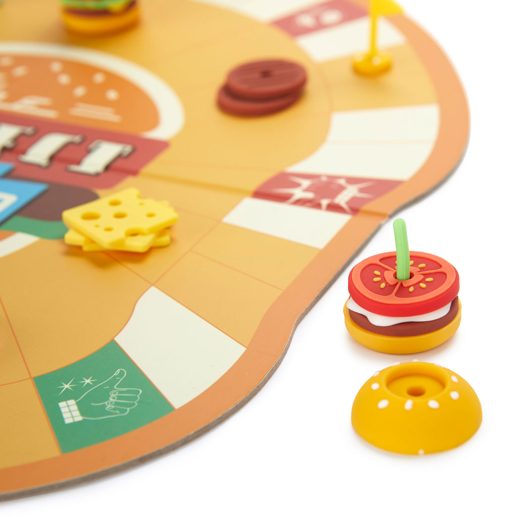 Brettspiel THE PERFECT BURGER Silikon Karton bis 4 Spieler 28-teilig 21x35x4cm