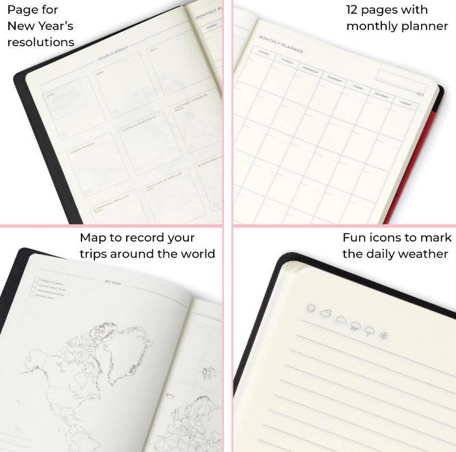 8lerb0MI3di5l6 Liniertes Notizbuch - Medium - My Notebook 13x21cm 192 nummerierte Seiten Bougainvillea Pink