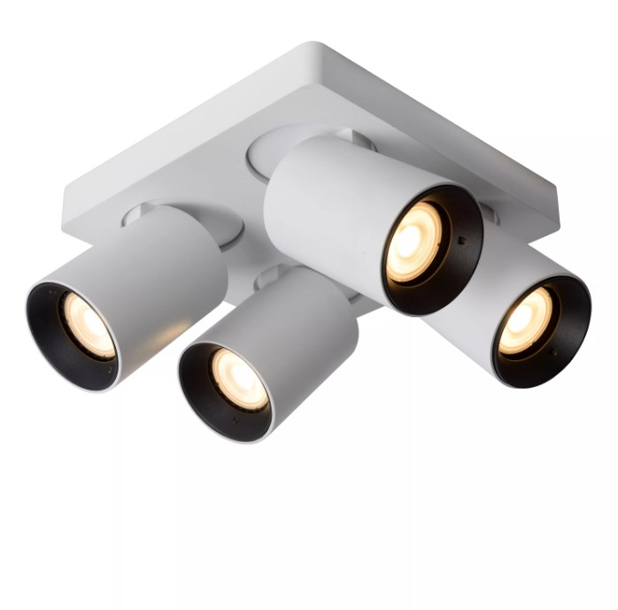 4g3Nd05Abvu9d2 Deckenstrahler NIGEL Aluminium GU10 4x5W 1280lm 2200K~3000K Dim-To-Warm 20x20x11,5cm