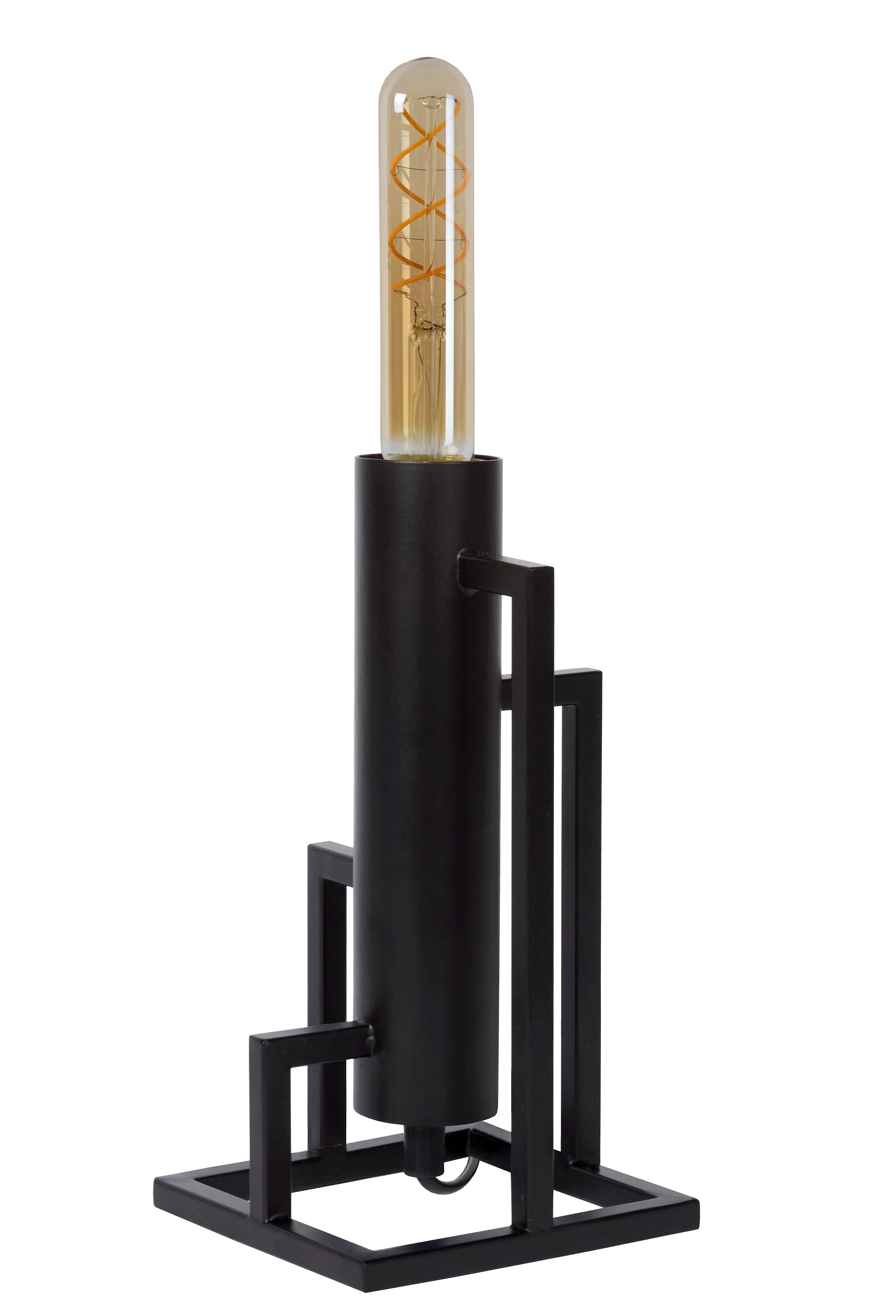 Tischlampe ZILDA Metall Schwarz E27 12x12x25cm