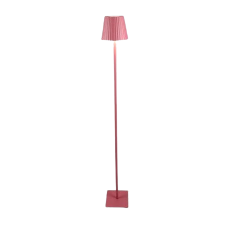 LED Outdoor Akku Stehleuchte Metall Dimmbar Touch USB-C IP44 14x14x120cm Pink
