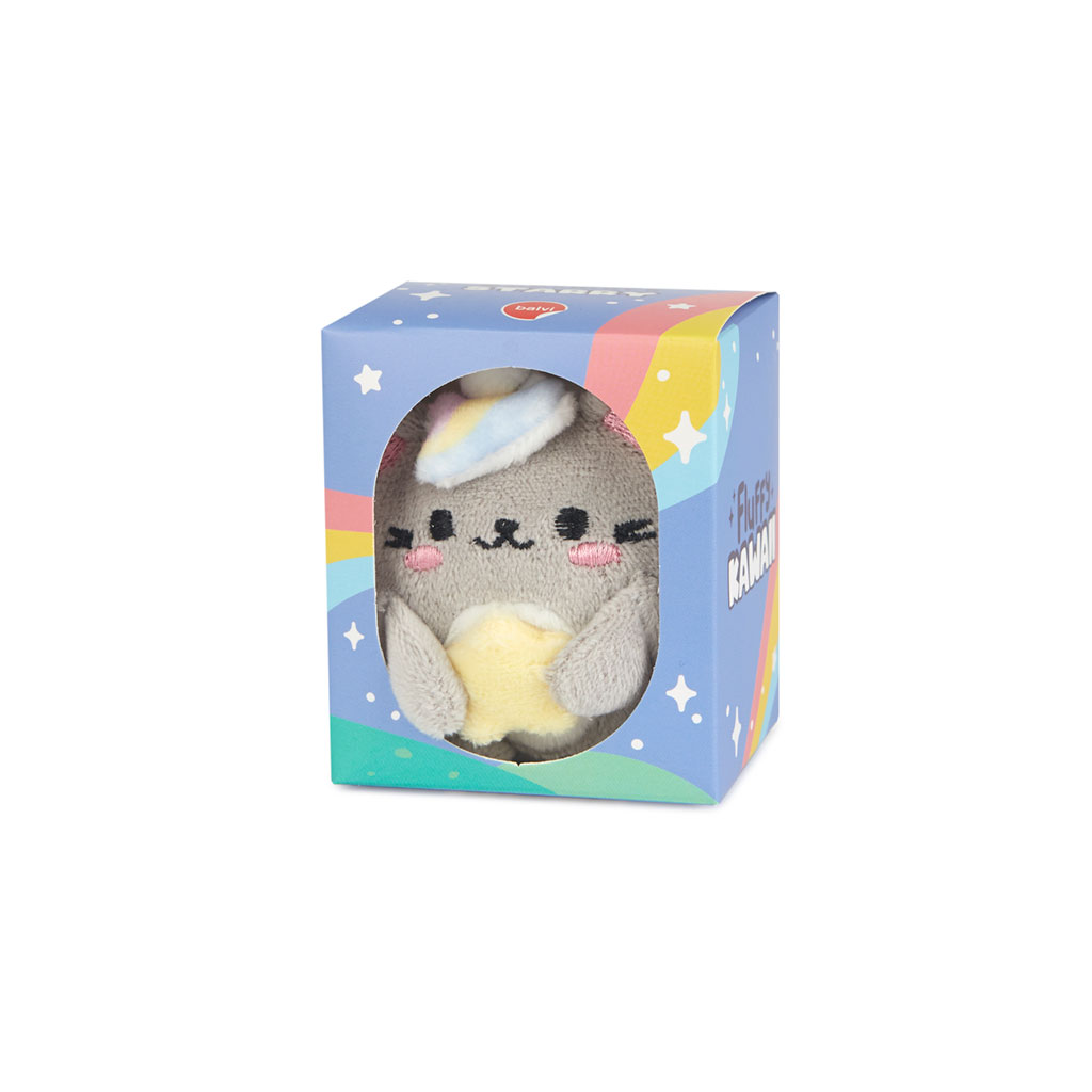 Buchzeichen FLUFFY KAWAII STARRY Grau Lesezeichen 6x6x5cm
