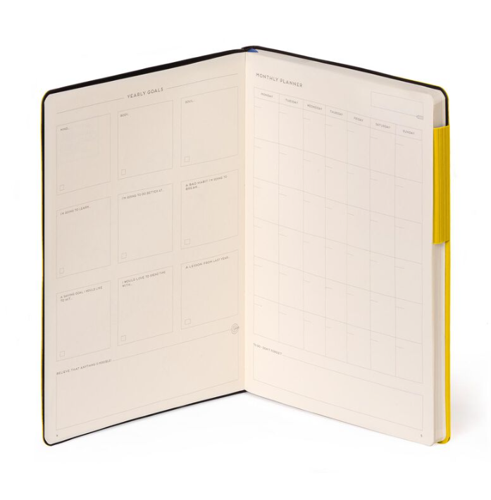 3xTbPW5ceBHw1u Liniertes Notizbuch - Large - My Notebook 17,5x24,3cm 192 nummerierte Seiten Yellow Freesia Gelb