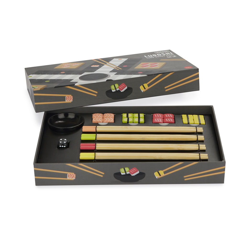 Brettspiel LUDOSHI Mensch-ärgere-dich-nicht Holz 23-teilig 24x16x4cm