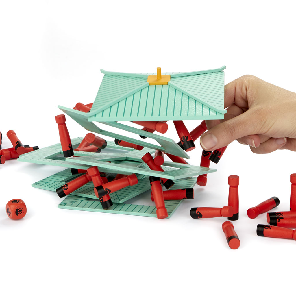 Geschicklichkeitsspiel JINJA Blockspiel Jenga Holz 14x14x24cm