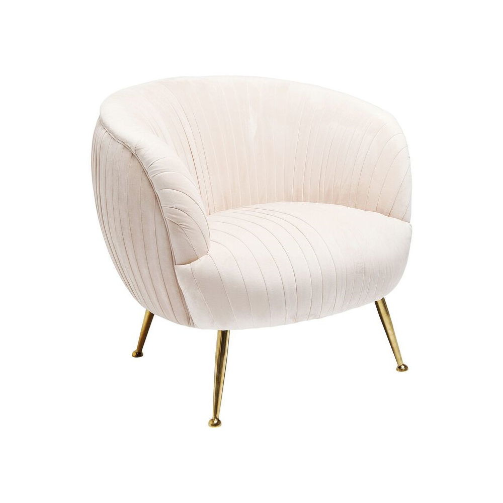 Sessel PERUGIA Samtoptik Edelstahl Creme Gold 79x75x75cm Sessel PERUGIA Samtoptik Edelstahl Creme Gold 79x75x75cm