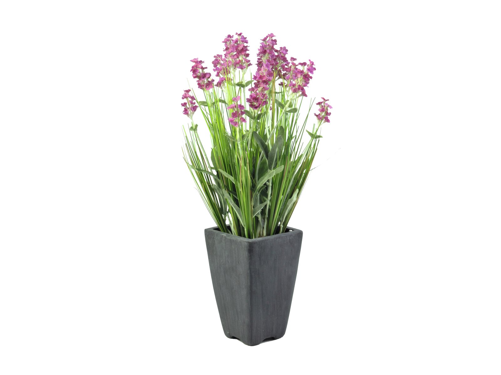 82600213a Lavendel Kunstpflanze Rose im Dekotopf 45cm