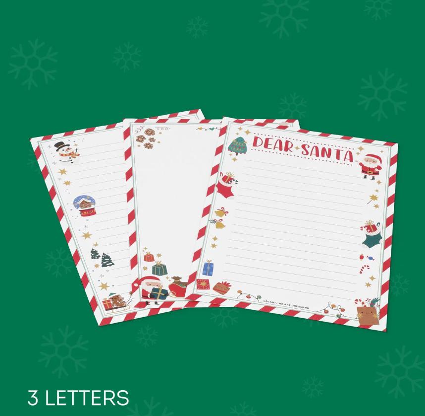 Set für Brief an den Weihnachtsmann