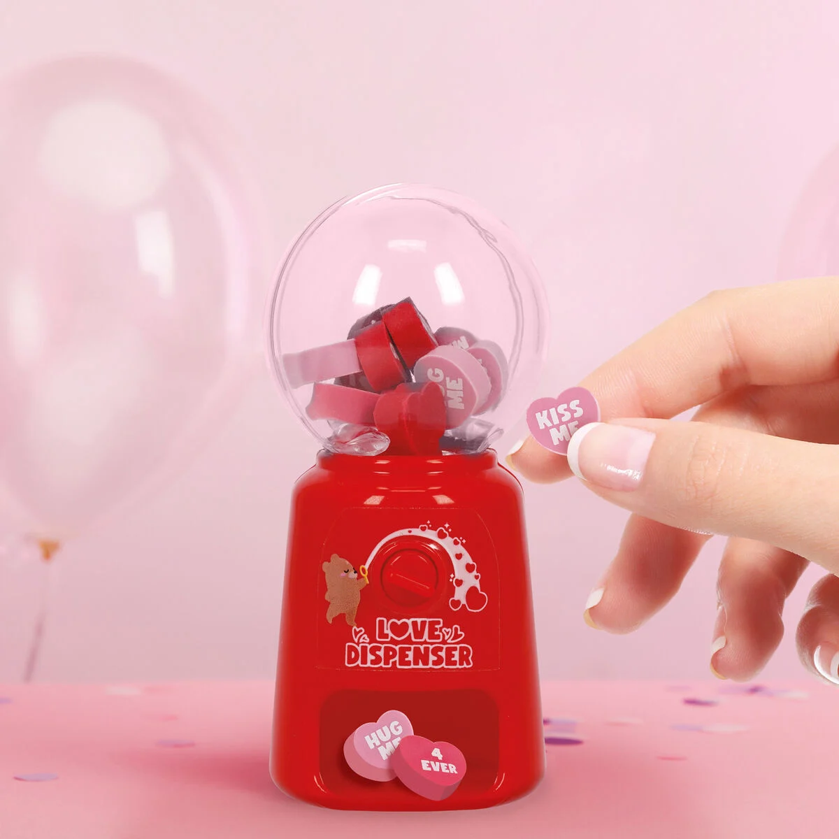 Mini-Radiergummispender - Love Dispenser Motiv HERZ