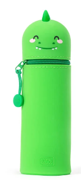 2-in-1-Federmäppchen aus Silikon - Kawaii - Dino
