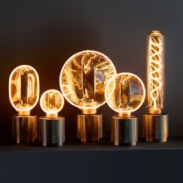 LED Filament Leuchtmittel O-2 Gold E27 4W 170lm 1800K Warmweiß 8x5x12cm