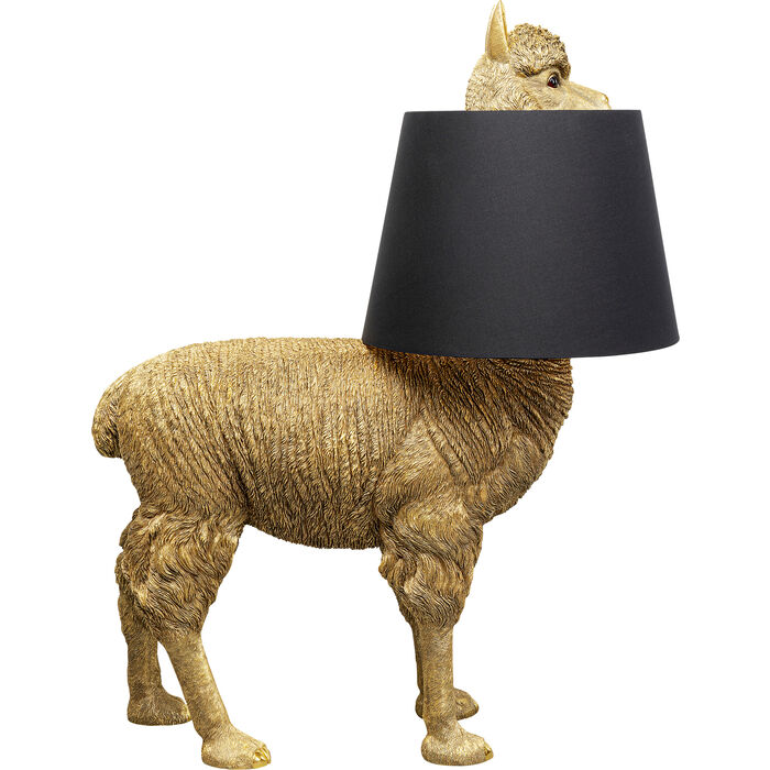 5peiyXh0ogEflb Stehleuchte Alpaca E27 Gold Schwarz 107,5x81x45cm