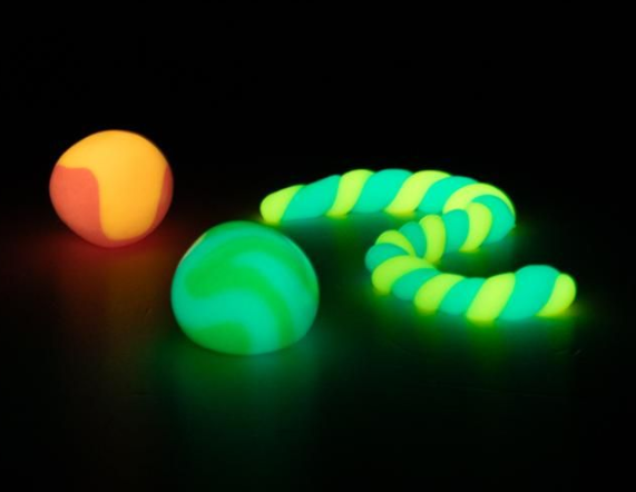 TAKE ACTION Springknete Glow in the Dark Mix & Play 2-farbig