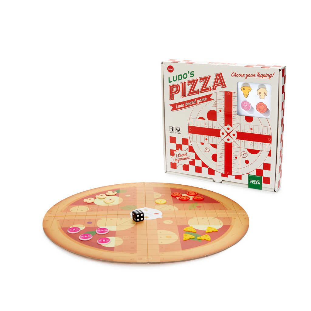 Brettspiel LUDOS PIZZA "Mensch-Ärger-dich-nicht" 16-teilig 26x26x3cm