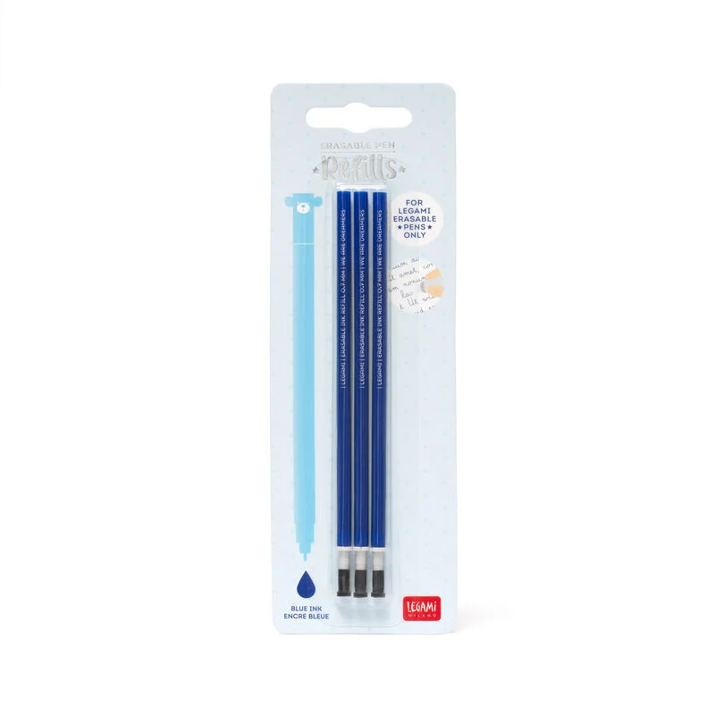 REFEP0005_2 Ersatzmine für löschbaren Gelstift 3er Set 0,7mm Azurblau