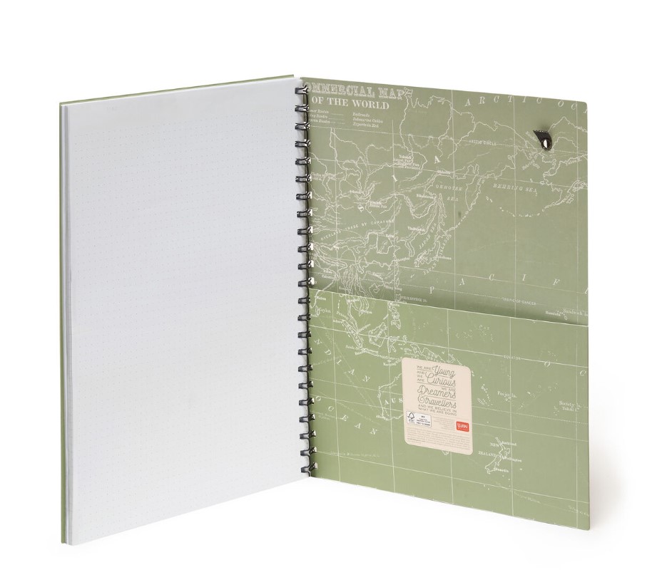 433tWJ9zUEqIsb 3-in-1 Notebook mit Spiralbindung - Maxi A4 - 22x29,5cm 204 Seiten Travel