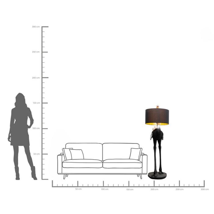 KARE-57259-master-p-700x700 Stehleuchte ANIMAL OSTRICH Polyresin Leinen E27 handgearbeitet 50x62x146,5cm