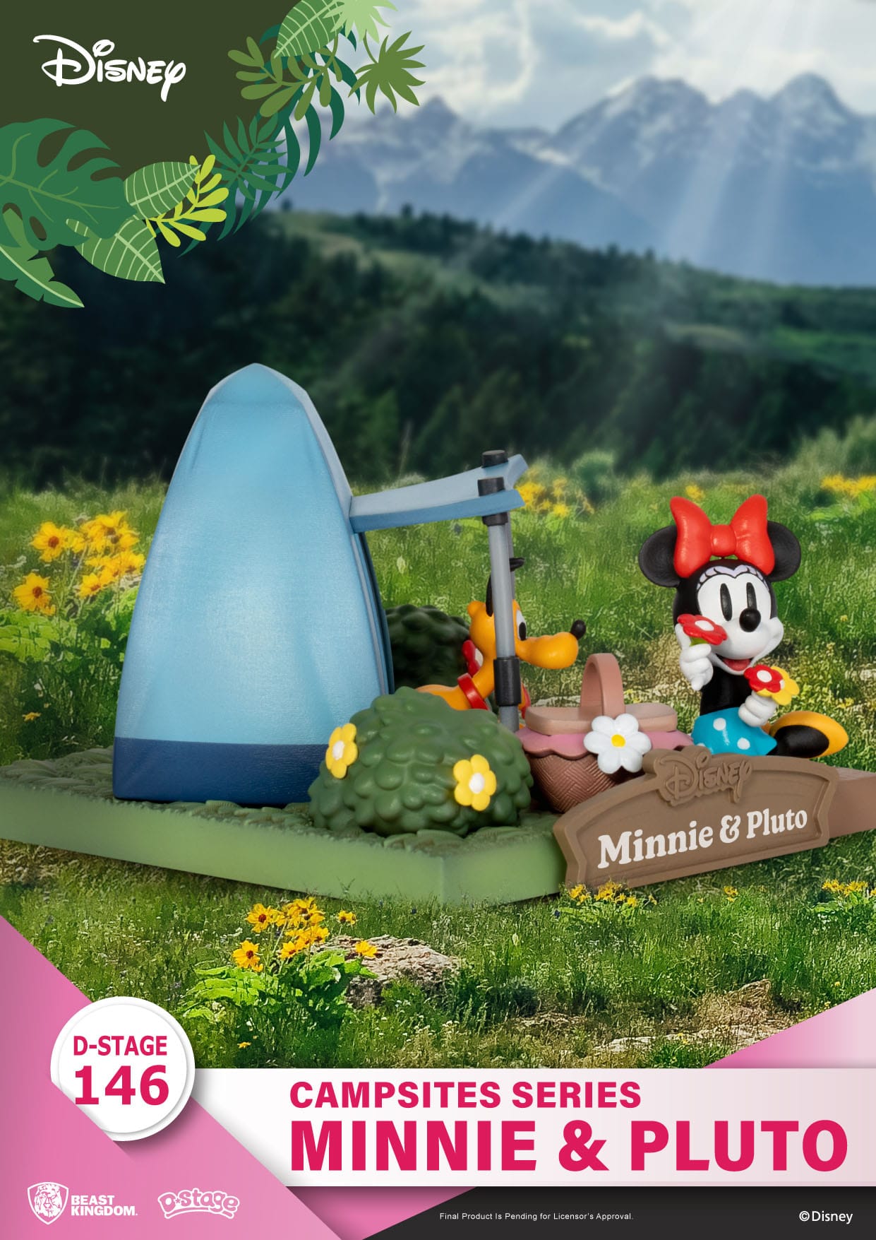 4fNT3SMli0I7iU Disney Campsite Series D-Stage Sammlerstück Diorama "Minnie & Pluto" 9,8cm PVC