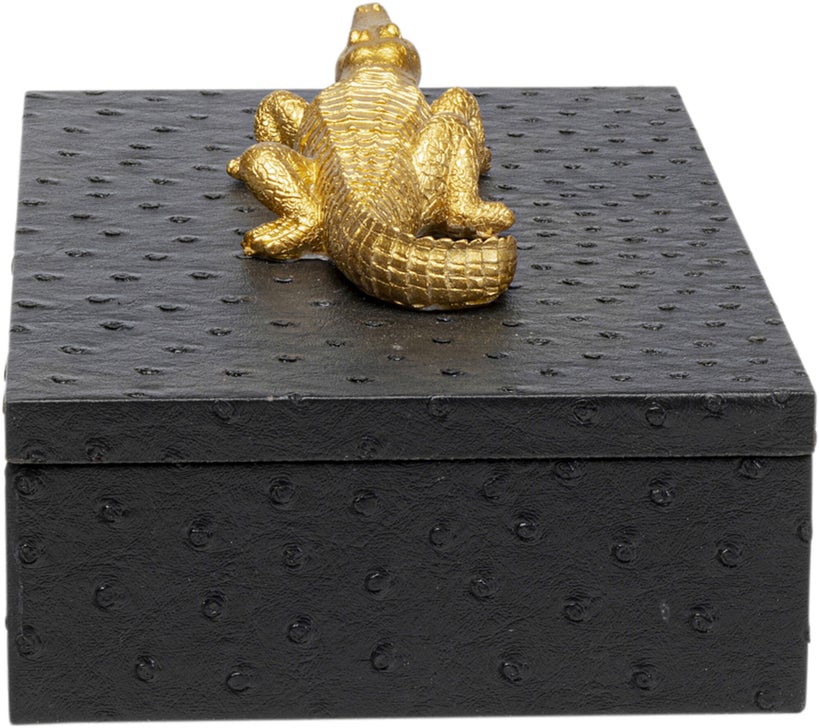 2er-Set Boxen CROCODILE Schwarz 20x30x15,5cm