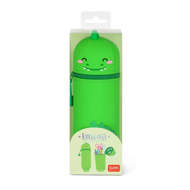 2-in-1-Federmäppchen aus Silikon - Kawaii - Dino 2-in-1-Federmäppchen aus Silikon - Kawaii - Dino