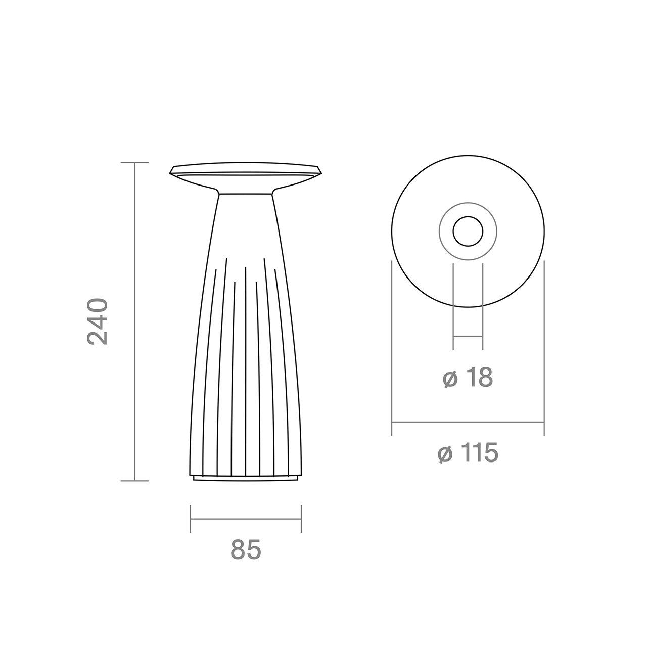 LED Akku-Tischleuchte NUFLAIR Aluminium Salbeigrün 2,2W 170lm 2200K/2700K Flex Dim IP54 5,8x5,8x24cm LED Akku-Tischleuchte NUFLAIR Aluminium Salbeigrün 2,2W 170lm 2200K/2700K Flex Dim IP54 5,8x5,8x24cm