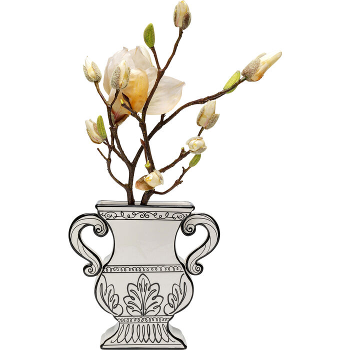 6ff5zxIRIXTZDZ Vase Favola Schwarz Weiß handgefertigt 23,5x23x5,2cm