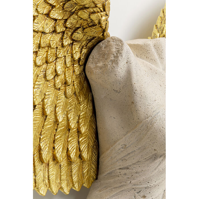 Wandobjekt GUARDIEN ANGEL FEMALE handgearbeitet Unikat 124x71cm
