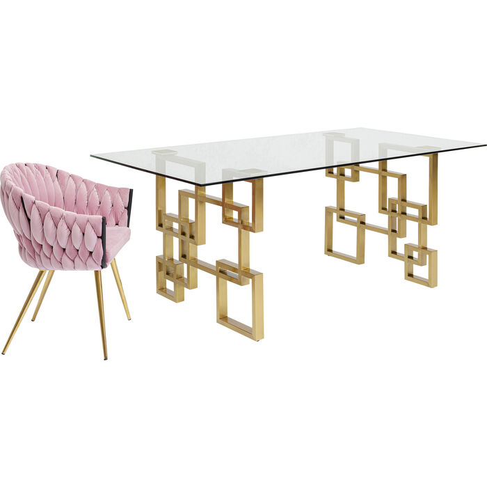 6mhV3kE5Nt2Hjk Tisch BOULEVARD ESG-Sicherheitsglas Gold 75x100x200cm