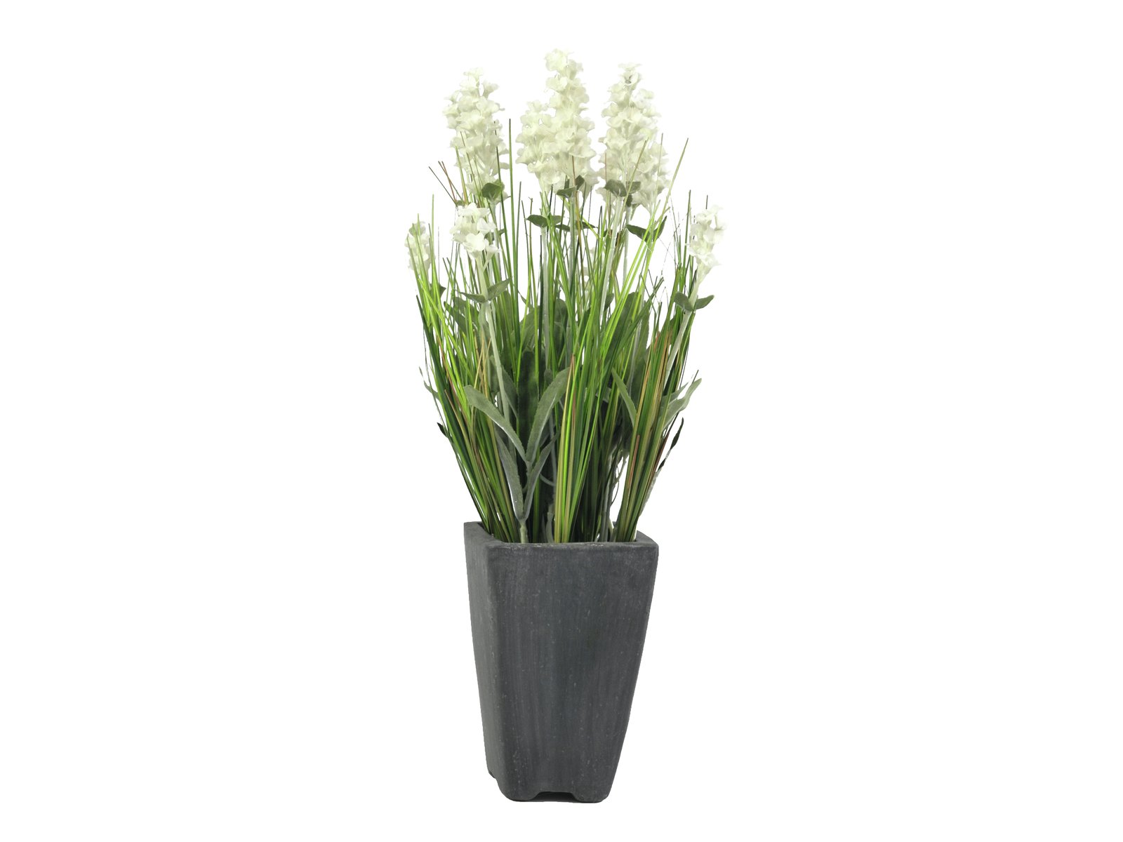 82600212a Lavendel Kunstpflanze Creme im Dekotopf 45cm