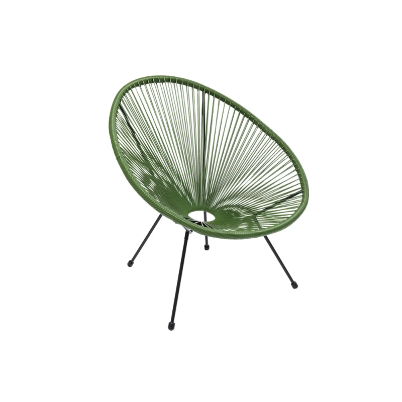Outdoor-Sessel ACAPULCO Stahl Kunststoff Grün Wetterfest 78x73x85cm Outdoor-Sessel ACAPULCO Stahl Kunststoff Grün Wetterfest 78x73x85cm