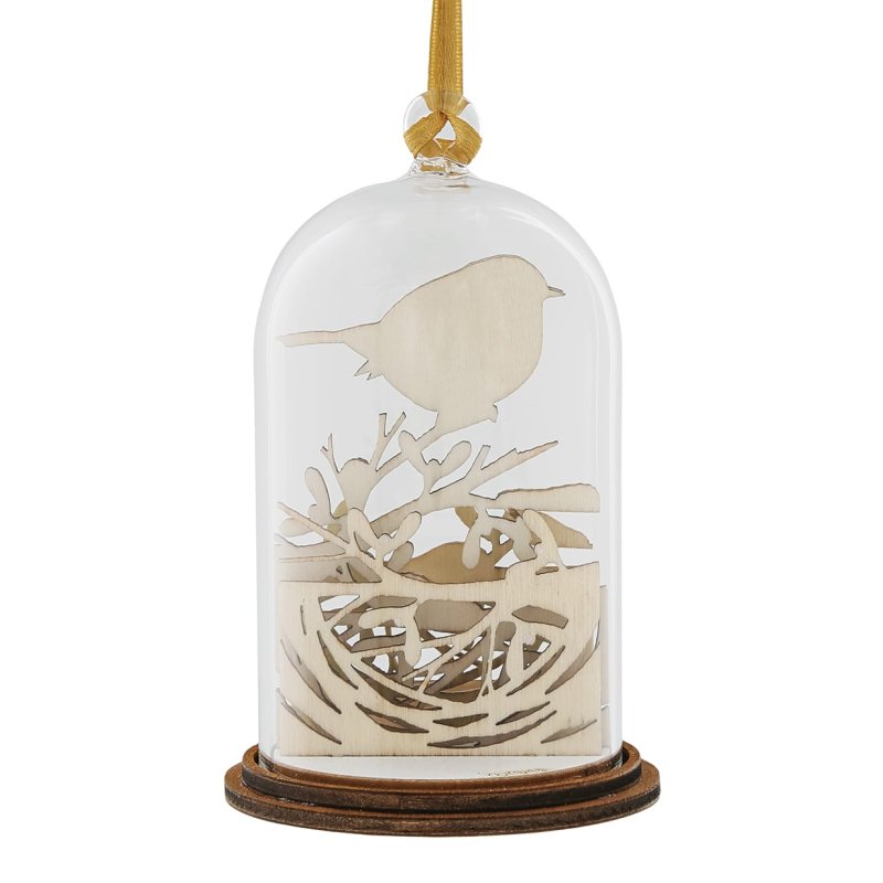 2IEuEm3mQ2wvge Hängendes Glaskuppelornament MERRY CHRISTMAS - Rotkehlchen 8,5x5x5cm