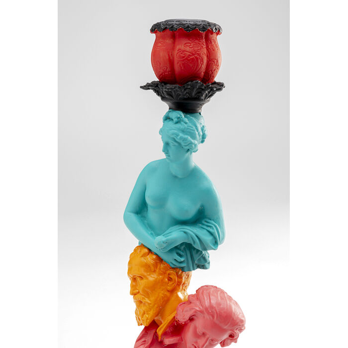 Kerzenständer Balance Art bunt Polyresin 35x9x8,5cm