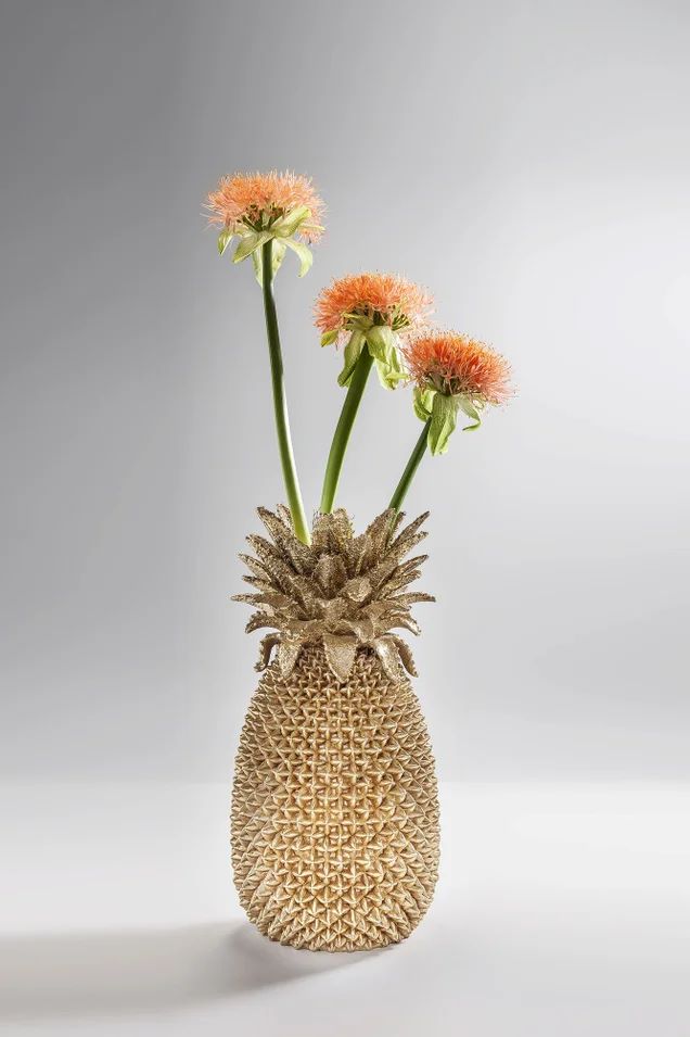 7SdC9wuo71zZpT Deko Vase Pineapple Polyresin Gold handgefertigt 49,5x24,5x24,5cm