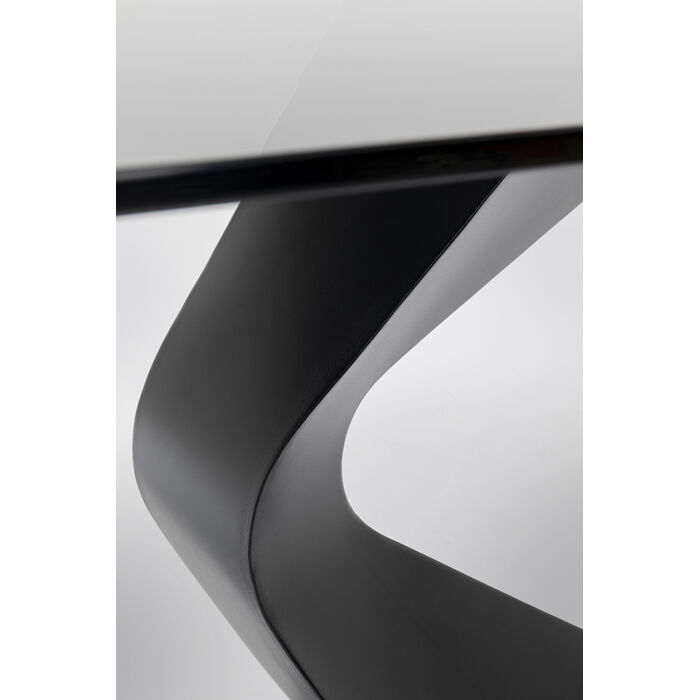 Tisch GLORIA Glas Stahl Schwarz 200x100x75cm Tisch GLORIA Glas Stahl Schwarz 200x100x75cm