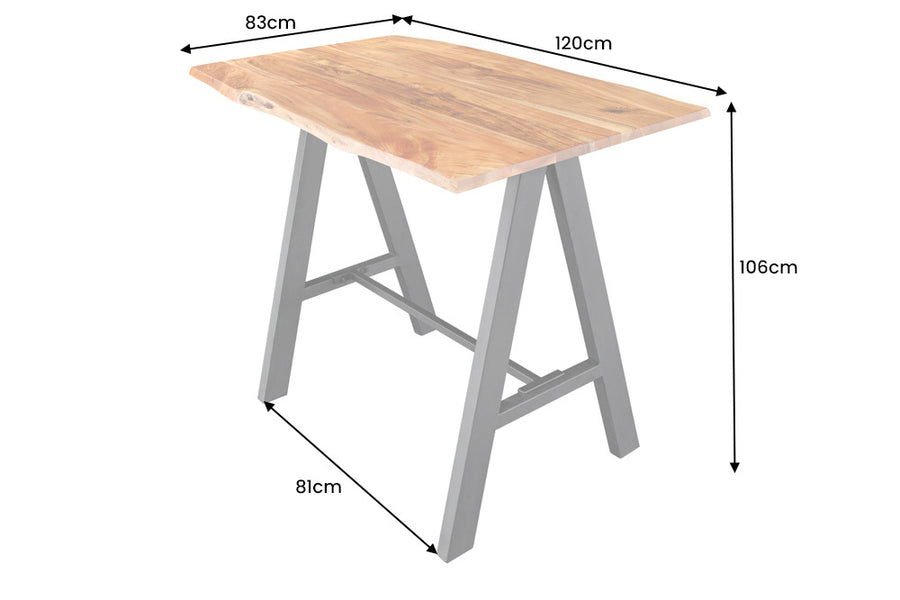 Bartisch MAMMUT Akazienholz Schwarz 83x120x106cm Bartisch MAMMUT Akazienholz Schwarz 83x120x106cm