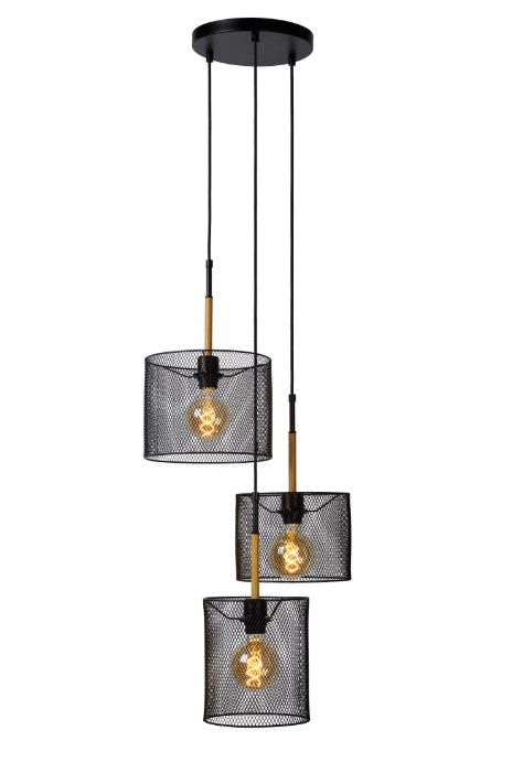1irA6R7CROcDqZ Pendelleuchte BASKETT Metall 3xE27 dimmbar 15x20x32cm