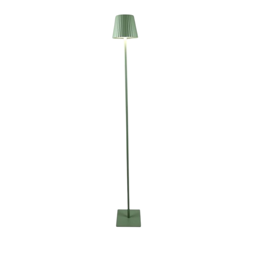 LED Outdoor Akku Stehleuchte Metall Dimmbar Touch USB-C IP44 14x14x120cm Grün