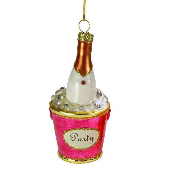 Anhänger SEKT Glas 5,5x5,5x10,5cm Anhänger SEKT Glas 5,5x5,5x10,5cm