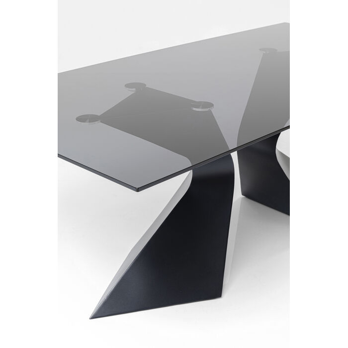Tisch GLORIA Glas Stahl Schwarz 200x100x75cm Tisch GLORIA Glas Stahl Schwarz 200x100x75cm