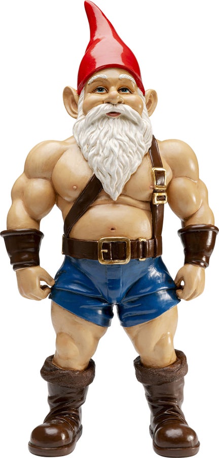 Dekofigur ZWERG MUSCLE Polyresin 14,5x28x59cm