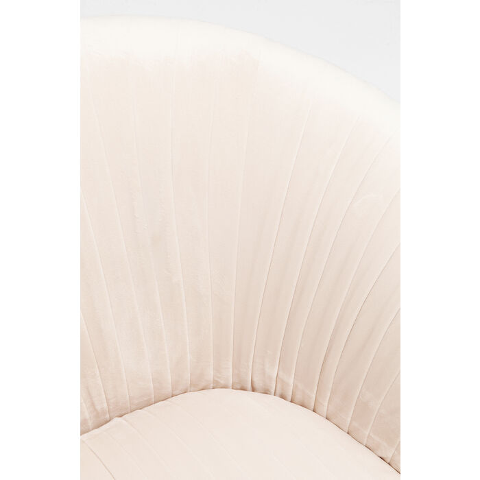 13 Sessel PERUGIA Samtoptik Edelstahl Creme Gold 79x75x75cm