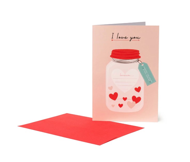 1M5LrTlO6237E8 Rubbel-Glückwunschkarte - I LOVE YOU inkl. Umschlag