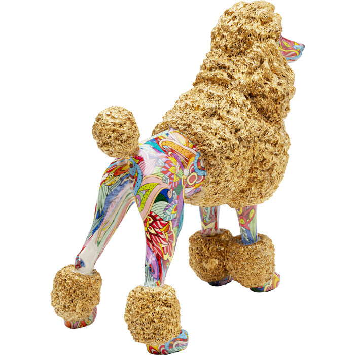 Dekofigur STREET ART GRAFFITI POODLE Polyresin handgearbeitetes Unikat 15,5x32x34cm